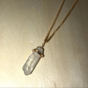 Wire Wrapped Quartz Necklace